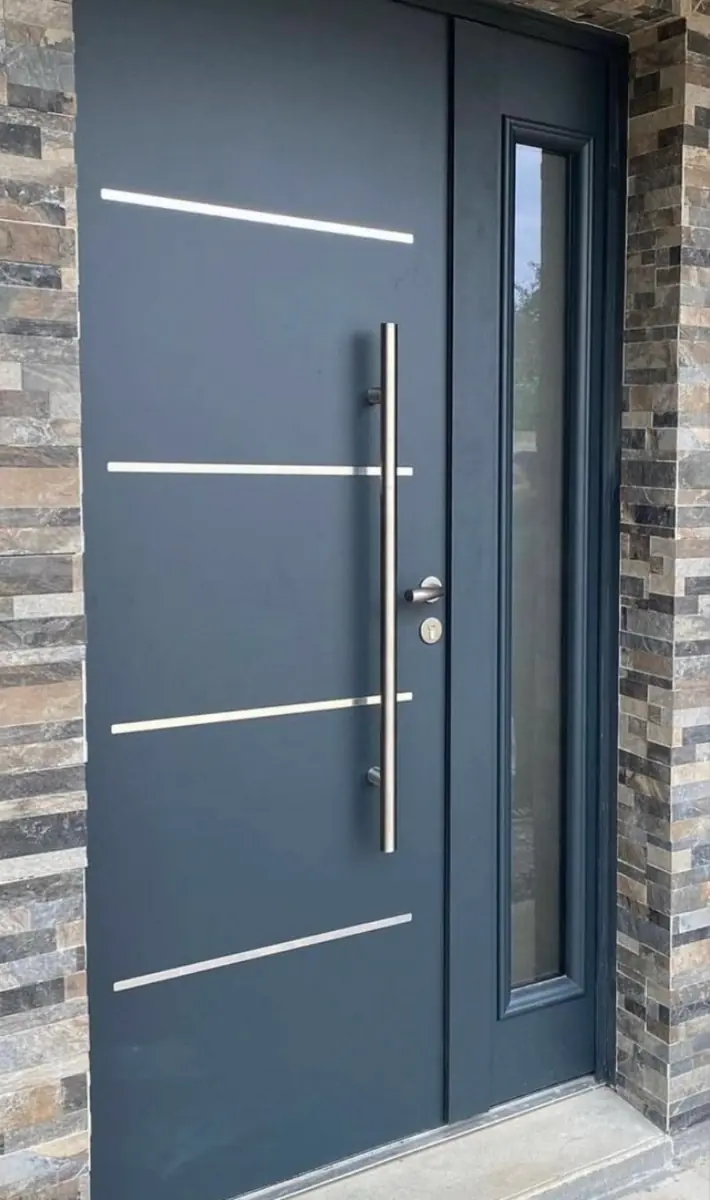 Modern dark grey entrance door by Kabom Furniture
