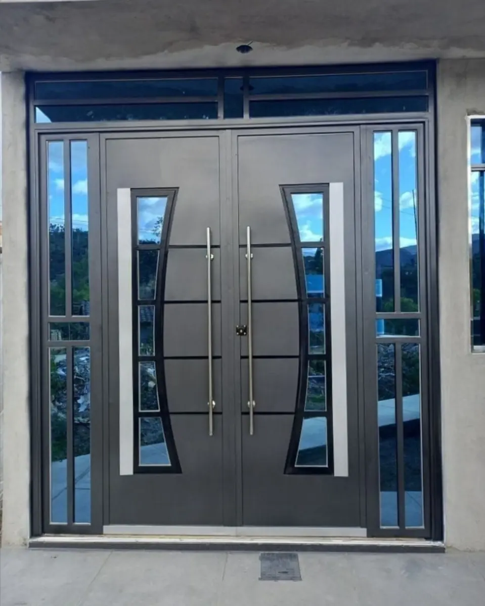 Modern dark wood interior door by Kabom Furniture