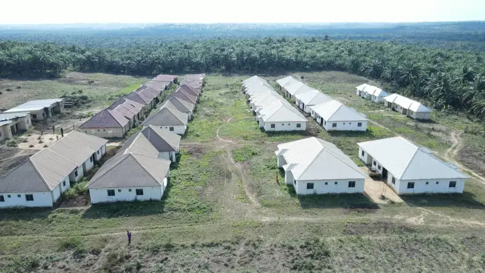 Aerial view of Kabom Premium Estate in Anyanganse