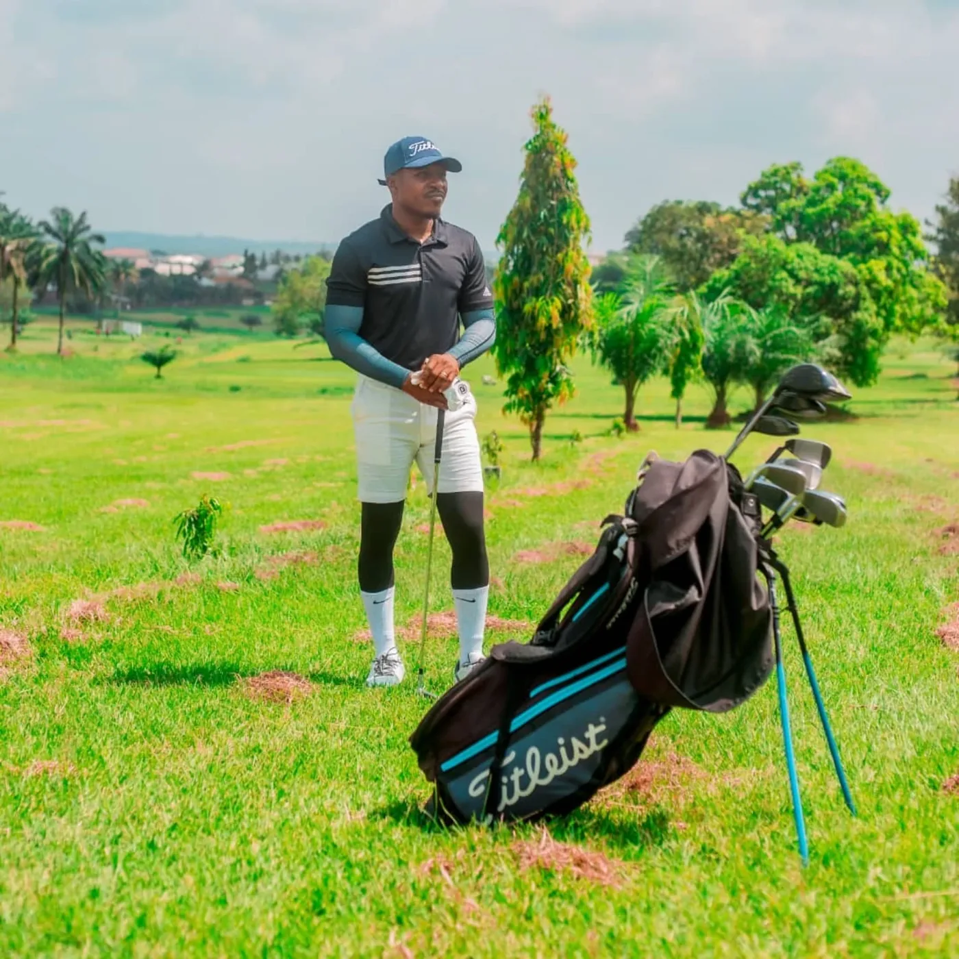 Golfer on the course at the Obong of Calabar Golf Tourney